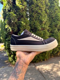 Black Rick Owen Canvas Low size 46 (US 12)
