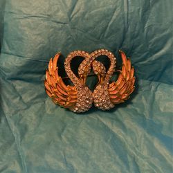 Vintage Nolan Miller Nesting Swans Brooch