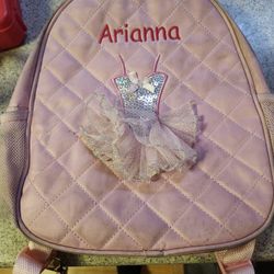 Kids small dance backpack with name
