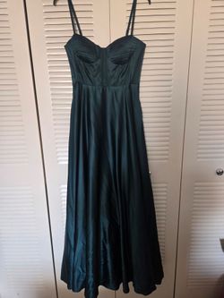 Green Satin Gown