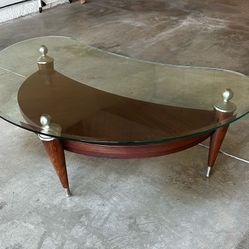 Mid Century Modern Glass Coffee Table