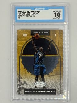2001-02 NBA Hoops Hot Prospects Kevin Garnett #4 – DSG 10 Gem Mint