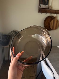 Amber brown Pyrex dish