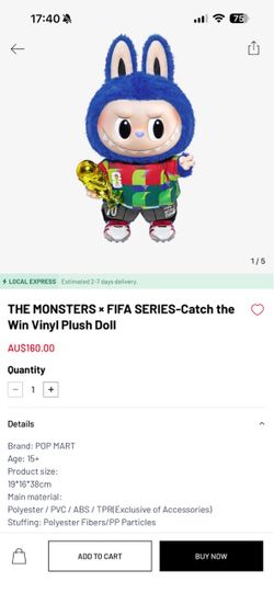 POP MART THE MONSTERS Labubu × FIFA Series Figure