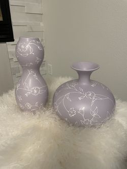 Two Purple Vases