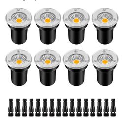Landscape Lights LED Well Lights 3W 12V-24V in Ground Light IP67 Waterproof Outdoor 8 Pack New 