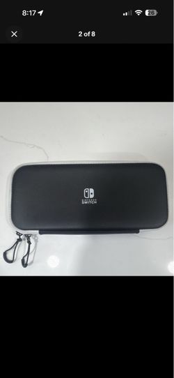 Nintendo Black/Gray Hard Shell Zippered Carrying Case w/ Strap for Switch