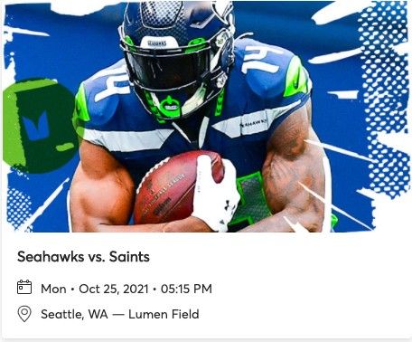 Seahawks Saints tickets 