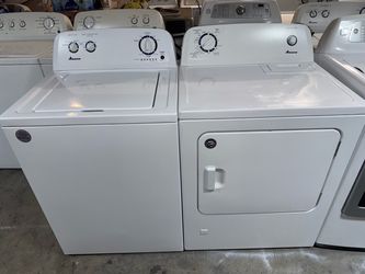 Amana Washer and gas dryer working 3 Month Warranty we Deliver