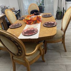 Wood Dining Set With Chairs