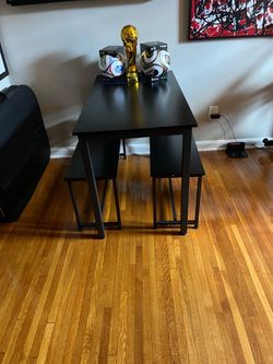 Black dining table