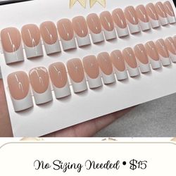 Press On Nail Set French Tip 