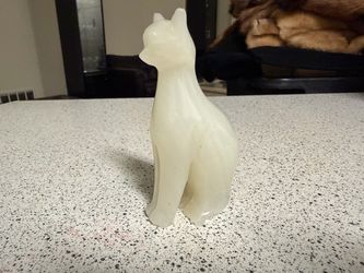 Egyptian Cat Carved Onyx 4.5”