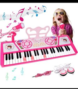 New in Box Kids Piano Keyboard 49 Keys, Electronic Toy Keyboard Piano with Microphone & Headphone