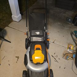 Worx Nitro 40 V Cordless Battery Lawn Mower Blower String Trimmer Kit