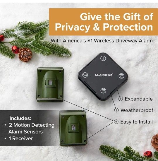 GUARDLINE 1320 FOOT RANGE WIRELESS DRIVEWAY ALARM