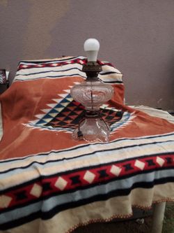 Vintage Glass Lamp. Electric (Missing Glass Shade)