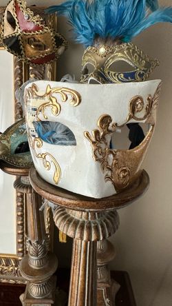 Authentic Venetian Masquerade Phantom “Capriccio” Mask – Handcrafted in Venice, Italy