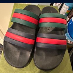 Gucci Men Web logo Slides a- Agoda 9 G /10 US