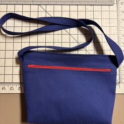 Denim Crossbody Tote Bag - 8 X 10 1/2”