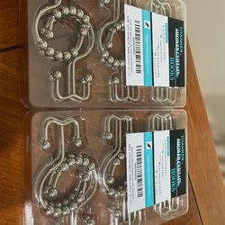 Shower Curtain Hooks (Set of 12) – Nickel – New