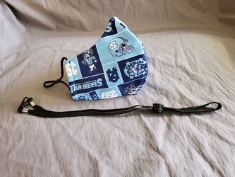 University of North Carolina Tar Heels Face Mask & Lanyard 2 Pc Set