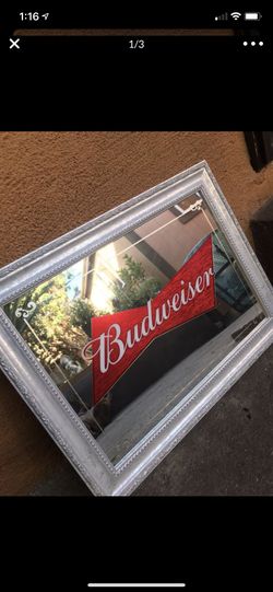 Budweiser mirror sign