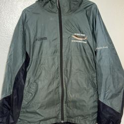 VTG 90’s Columbia Men’s Fishing Promotional Windbreaker Jacket Size XL Green