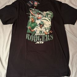 Aaron Rodgers #8 New York Jets NFL Graphic Fanatics Shirt; Men’s XXL