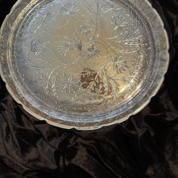 Gold Carnival Glass 13 1/2” Serving Plate