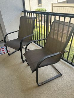 2 outdoor chairs
