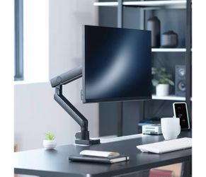 Premium Aluminum Full Motion Single Ultrawide Monitor Desk Mount Stand with Lift Engine Arm, Fits Screens up to 40 inches, STAND-V101BB