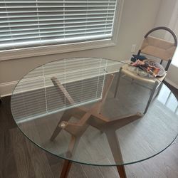Glass Top Dining Table