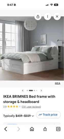 IKEA white full size bed