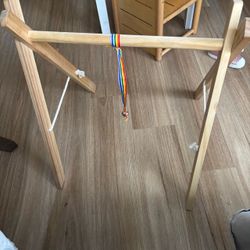 Wooden baby activity gym