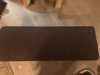 Large Grey Fabric Bench Cushion