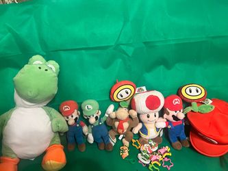 Super Mario plush and Yoshi