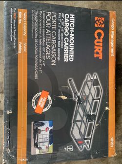 CURT 500 lb Hitch Mounted Cargo Carrier - Mesh Basket - 60” Wide