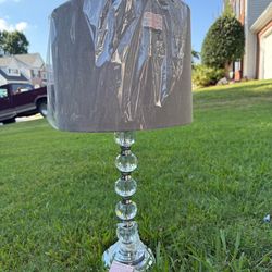 NEW Crystal Table Lamp with Shade – $30