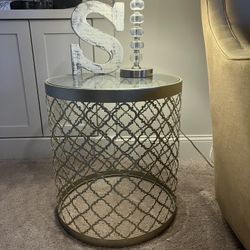 Brushed Gold Side Table 