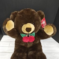 
JC Penney Collection Dark Brown 24” Holiday Teddy Bear Stuffed Vintage Toy
