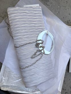Women Elegant Clutch Purse Rhinestones Pleated Wedding Clutch Handbag Formal Evening Bag Party