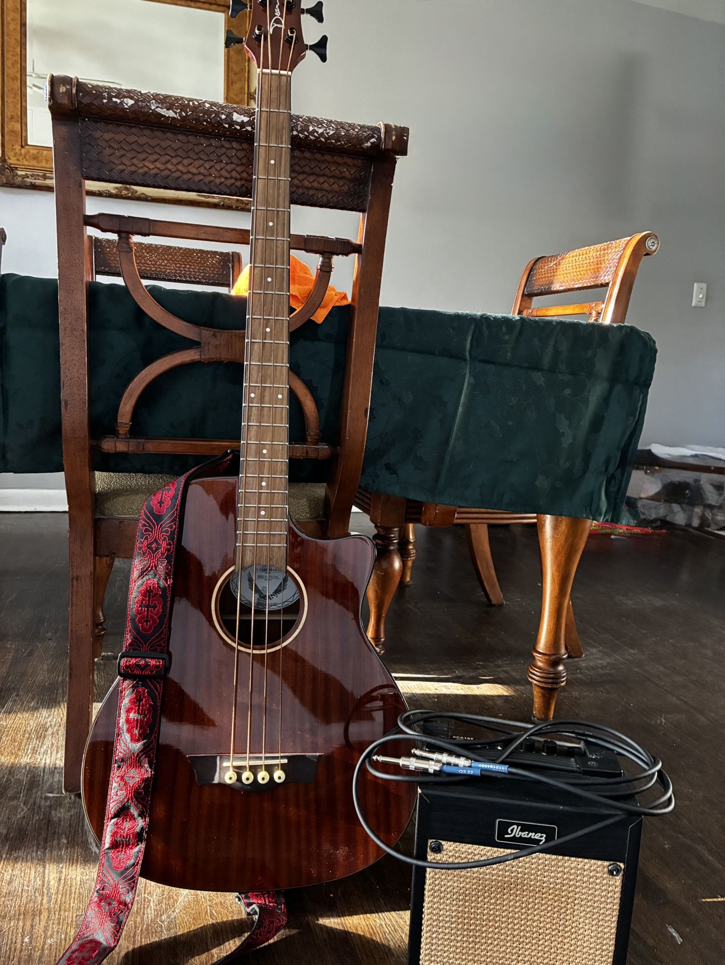 Acoustic- Bass Set Amp,wire,strap, And The Bass