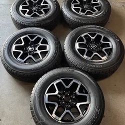Ford bronco Outer Banks Wheels Set Of 5 With New Tires