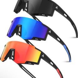 3 Pack Kids Polarized Sunglasses Youth Baseball Sunglasses for Boys Girls Age 6-14 Sports UV400 Protection SunGlasses