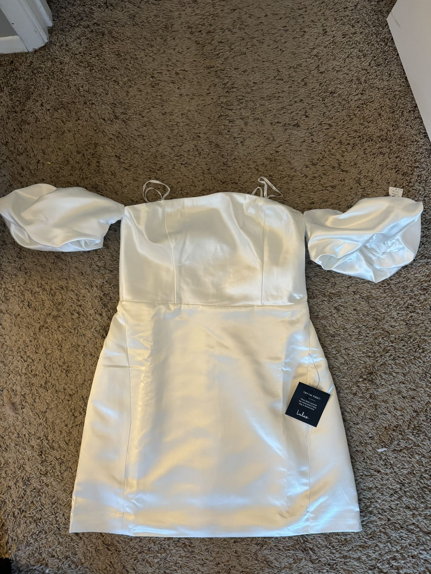 Brand New/ Never Worn- White Mini Dress
