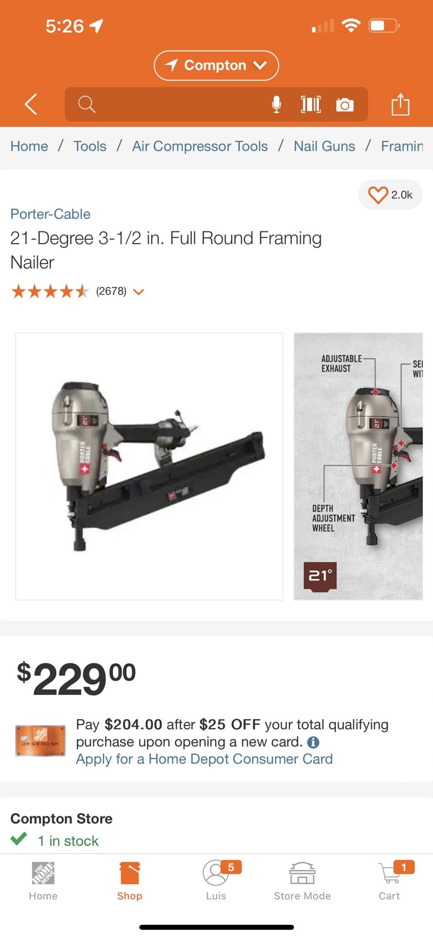 21 Degree 3 1/2 in. Full Round Framing Nailer