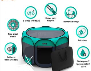 Ruff & Ruffus Portable Foldable Pet Playpen with Carrying case