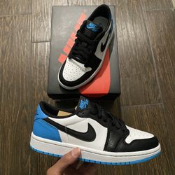 Jordan 1 Low Black Powder Blue 
