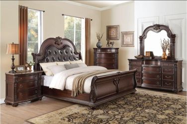 Traditional Dark Cherry Bedroom Set New in Box